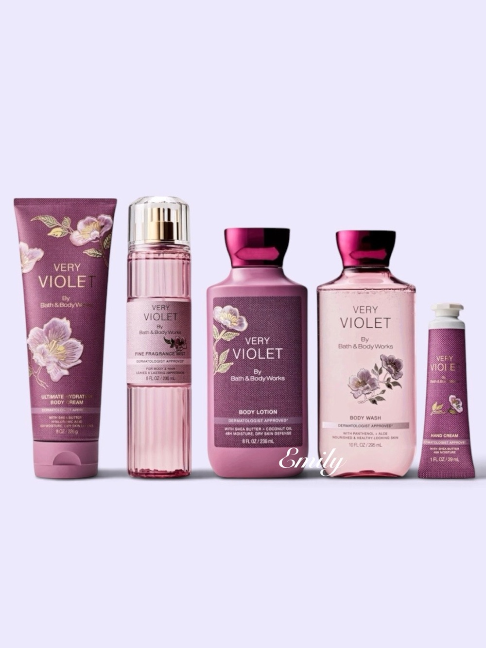 NEW 5-Pc Bath & Body Works VERY VIOLENT Body Care Set
